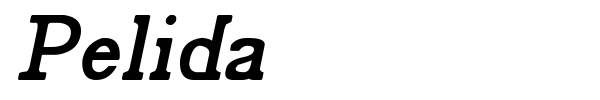 Pelida font preview